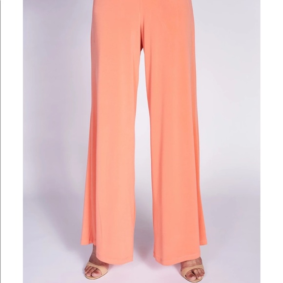 Coral Palazzo pant. Comfortable wrinkle free starch knit fabric that is washable - Picture 3 of 3